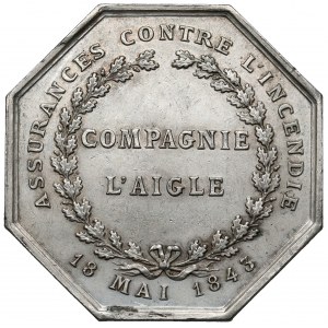 Francja, Żeton 1843 - Compagne L'Aigle