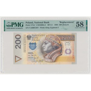 200 zł 1994 - seria zastępcza - YA 0001397