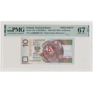 10 zł 1994 - WZÓR - AA 0000000 - Nr 181