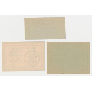 Santomischel (Zaniemyśl), 10 pfg 1917 i Schwersenz (Swarzędz), 1 i 2 pfg 1917 (3szt)