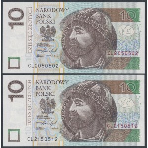 10 zł 2016 CL - 2050502 i 2150512 - radarowe (2szt)