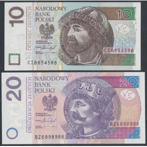 10 i 20 zł 2016 CI - 8854588 i 6898986 - radarowe (2szt)