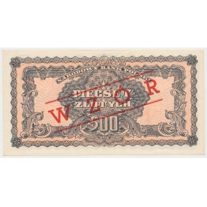 500 złotych 1944 ...owe - Ax - z nadrukiem WZÓR