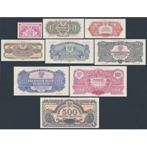 Reprinty 1974 emisji 1944 - komplet (9szt)