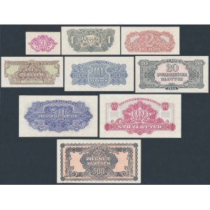 Reprinty 1974 emisji 1944 - komplet (9szt)