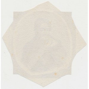 5 złotych 1919 - PRÓBNA ODBITKA portretu Poniatowskiego - w kolorze niebieskim