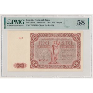 100 złotych 1947 - mała litera - F