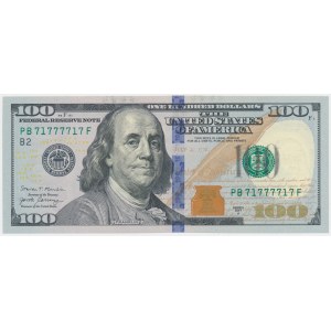USA, 100 Dollars 2017 - radar number - 71777717