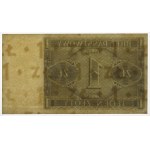 1 złoty 1938 Chrobry - tylko druk rewersu