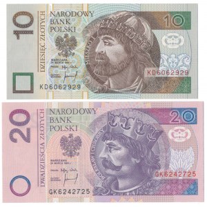 10 i 20 zł 1994 - KD i GK - zestaw (2szt)