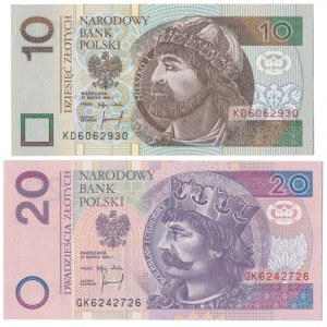 10 i 20 zł 1994 - KD i GK - zestaw (2szt)