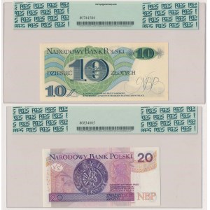 10 zł 1982 - E i 20 zł 2016 - AZ - zestaw (2szt)