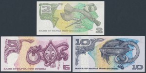 Papua New Guinea, 2, 5 and 10 Kina ND (1975) - set (3pcs)