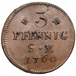 Mainz, Johann Friedrich Karl von Ostein, 3 pfennig 1760 SM