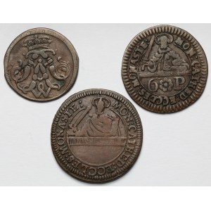 Münster i Wied-Neuwied, 4-6 pfennig i 1/4 stuber 1749-1790 - zestaw (3szt)
