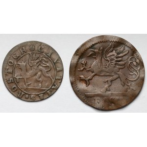 Rostock, 3-6 pfennig 1760-1761 - zestaw (2szt)