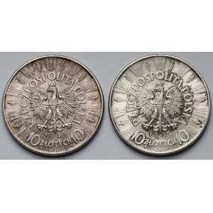Piłsudski 10 złotych 1938-1939 - zestaw (2szt)