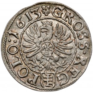 Zygmunt III Waza, Grosz Kraków 1613 - piękny