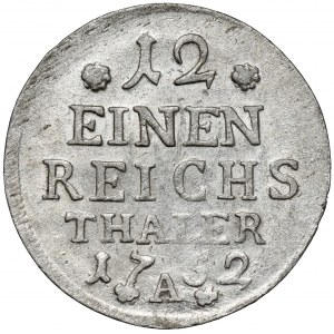Prusy, Friedrich II, 1/12 talara 1752-A, Berlin