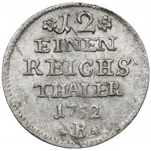 Śląsk, Fryderyk II Wielki, 1/12 talara 1752-B, Wrocław