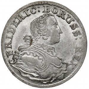 Śląsk, Fryderyk II Wielki, 3 krajcary 1754-B, Wrocław