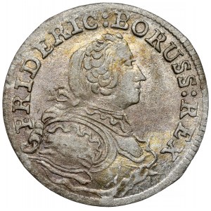 Śląsk, Fryderyk II Wielki, 3 krajcary 1755-B, Wrocław