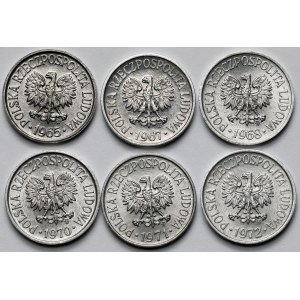 5 groszy 1965-1972 - zestaw (6szt)