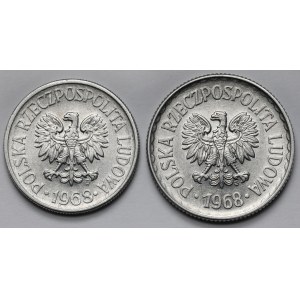 50 groszy i 1 złoty 1968 - rzadkie - zestaw (2szt)