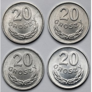 20 groszy 1962-1967 - zestaw (4szt)