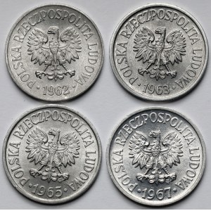 20 groszy 1962-1967 - zestaw (4szt)