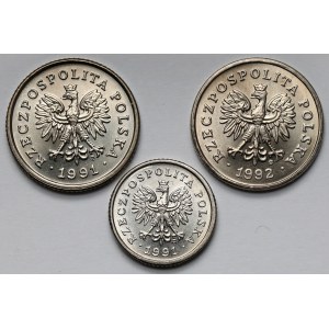 10 i 50 groszy 1991-1992 - zestaw (3szt)