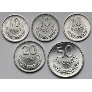 10-50 groszy 1961-1985 - zestaw (5szt)