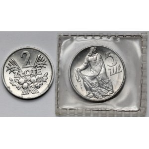 2 i 5 złotych 1974 - zestaw (2szt)