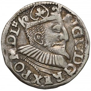 Zygmunt III Waza, Trojak Wschowa 1595 - z kratką