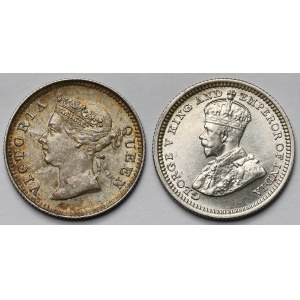 Hong Kong, 5 centów 1895-1932 - zestaw (2szt)