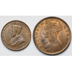 Hong Kong, Cent 1901-1934 - zestaw (2szt)