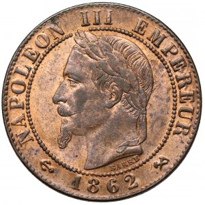 Francja, Napoleon III, Centime 1862-K, Bordeaux