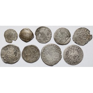 Europa, Monety srebrne MIX (XVI-XVIII w.) - zestaw (9szt)