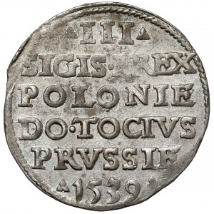 Zygmunt I Stary, Trojak Elbląg 1539 - piękny