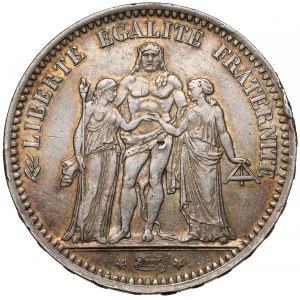 Francja, 5 franków 1873-A, Paryż