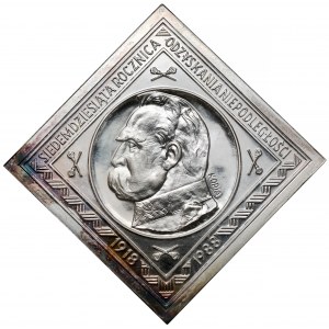 Srebrna KOPIA klipy 5 złotych 1934 Piłsudski Strzelecki