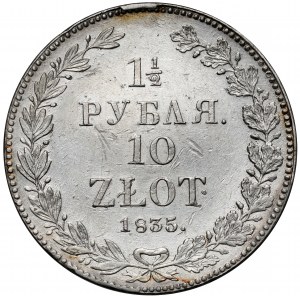 1-1/2 rubla = 10 złotych 1835 НГ, Petersburg