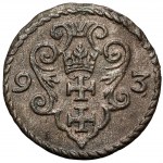 Zygmunt III Waza, Denar Gdańsk 1593 - ex. Karolkiewicz