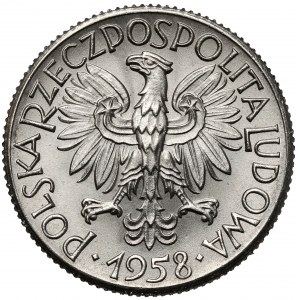 Próba NIKIEL 1 złoty 1958 - gołębie