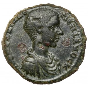 Diadumenian (218 n.e.) AE Tetrassarion, Mezja Dolna, Nikopolis ad Istrum