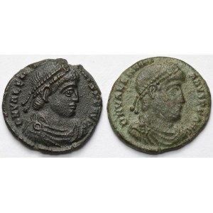 Walentynian II (375-392 n.e.) Follis - zestaw (2szt)