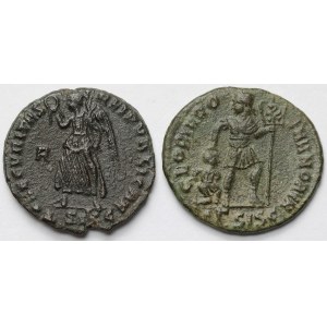 Walentynian II (375-392 n.e.) Follis - zestaw (2szt)