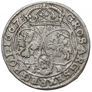Jan II Kazimierz, Szóstak Bydgoszcz 1667 TLB - Ślepowron w kole