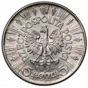 Piłsudski 5 złotych 1934 - urzędowy