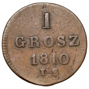 Księstwo Warszawskie, Grosz 1810 IS - pierwszy - mały orzeł